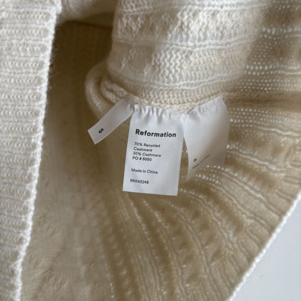Reformation Cable Knit Cashmere Sweater - Picture 2 of 4